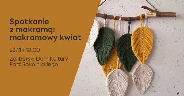 Spotkanie z makramą - makramowy kwiat