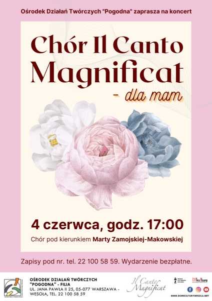 Koncert chóru Il Canto Magnificat – dla mam