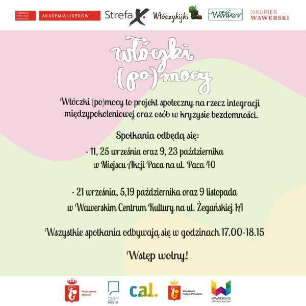 Włóczki (po)mocy - spotkania przy szydełku i drutach w Wawrze