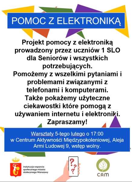 Projekt pomocy z elektroniką dla Seniorów