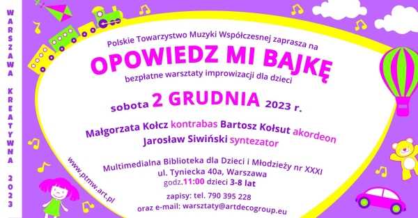 WARSZAWA KREATYWNA | Opowiedz mi bajkę - warsztaty dla dzieci
