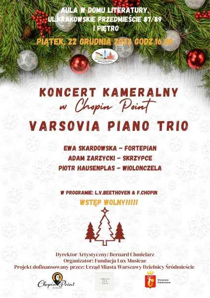 Koncert Świąteczny. VARSOVIA PIANO TRIO