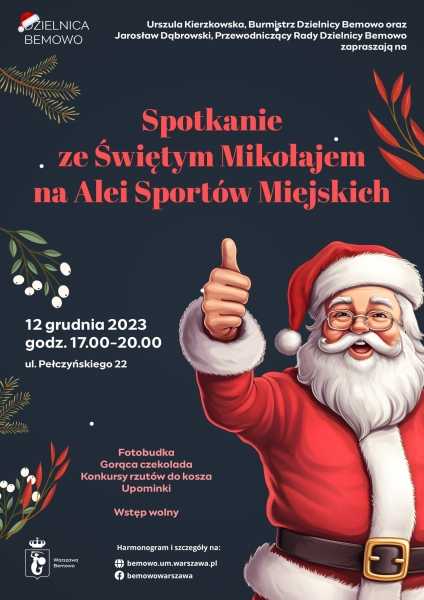 Spotkanie ze świętym Mikołajem przy Alei Sportów Miejskich