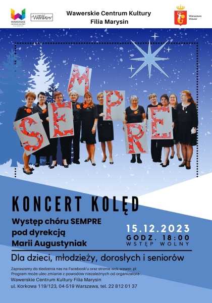 Koncert kolęd w wykonaniu chóru SEMPRE