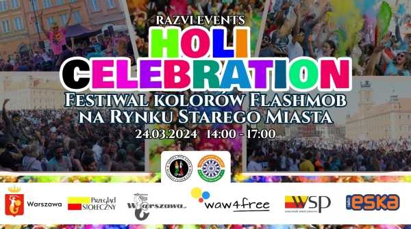 WARSAW HOLI CELEBRATION 2024 - Festiwal kolorów Flashmob