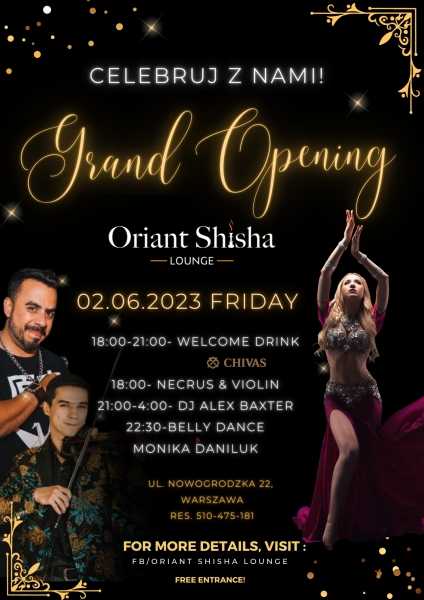 Grand Opening! Oriant Shisha Lounge | DJ Alex Baxter