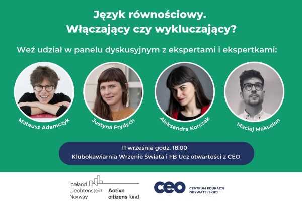Panel dyskusyjny „Język równościowy. Włączający czy wykluczający?”