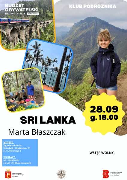 Prelekcja: Sri Lanka. Marta Błaszczak