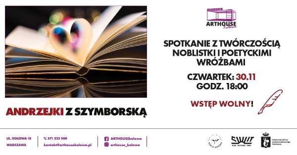 Andrzejki z Szymborską czyli spotkanie z twórczością noblistki i poetyckimi wróżbami 