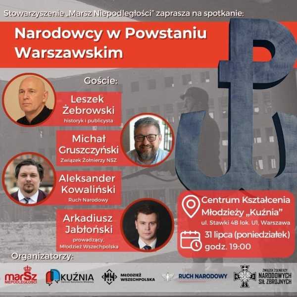 Narodowcy w Powstaniu Warszawskim - spotkanie