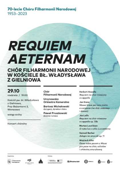Jubileusz 70-lecia Chóru Filharmonii Narodowej „REQUIEM AETERNAM” 