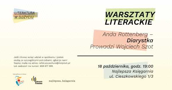 Literatura w (u)życiu - Anda Rottenberg - Diarystka