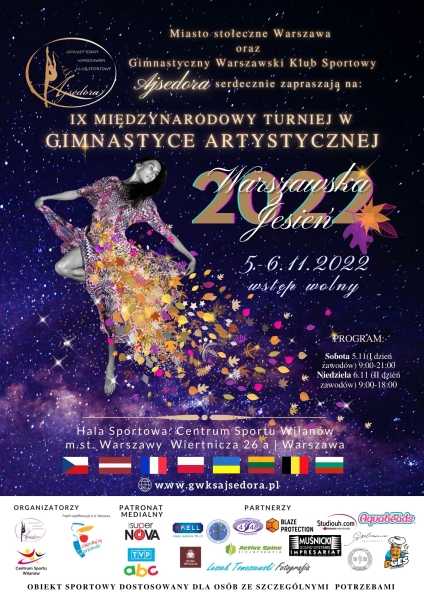 IX Międzynarodowy Turniej w Gimnastyce Artystycznej Warszawska Jesień 2022