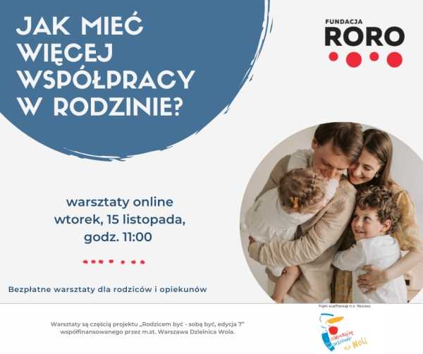 Warsztaty "Jak mieć więcej współpracy w rodzinie?"