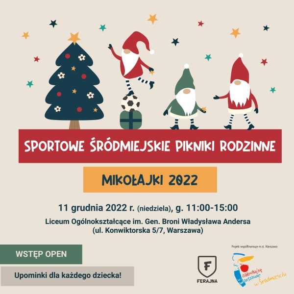 Sportowe Śródmiejskie Pikniki Rodzinne - Mikołajki 2022