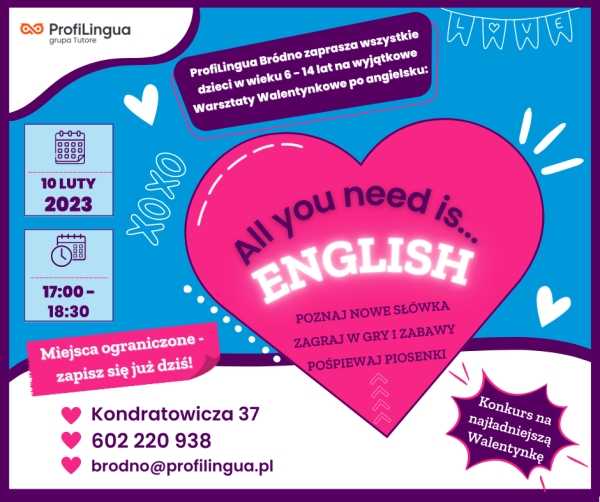 Walentynkowe warsztaty po angielsku: All you need is…ENGLISH!