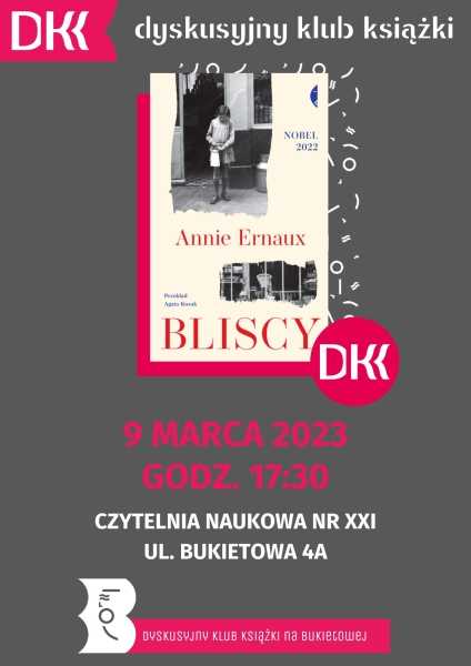 Dyskusyjny Klub Książki na Bukietowej - "Bliscy"