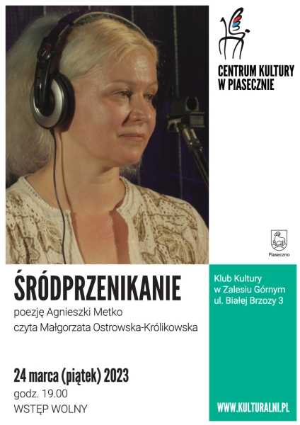Śródprzenikanie – spotkanie z poezją Agnieszki Metko, czyta Małgorzata Ostrowska-Królikowska